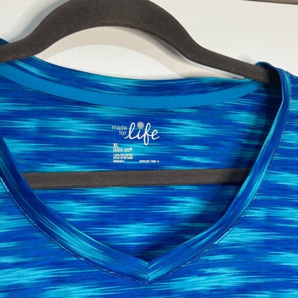 Made For Life Blue Quick-Dry Athletic Short Sleeve Top Size XL - Picture 2 of 4